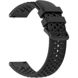 INF Bracelet montre silicone 22mm - Respirant et léger, compatible avec Amazfit Active Max, Oppo Watch X3, OnePlus Watch4 et Le noir