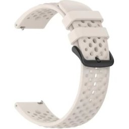 INF Bracelet montre silicone 22mm - Respirant et léger, compatible avec Amazfit Active Max, Oppo Watch X3, OnePlus Watch4 et Beige