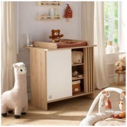 Sauthon Commode 1 porte 3 niches porte Blanche Tokyo