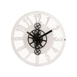 BAYARD Pendule murale animée roues noires qui tournent