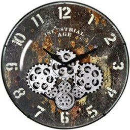 BAYARD Pendule murale ronde animée Vintage Ø 52 cm