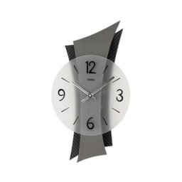 AMS Horloge murale design en métal brossé courbé et carbone couleur : Laiton doré