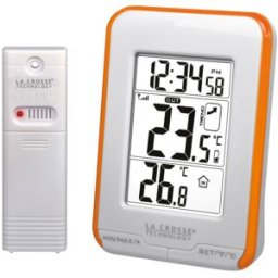 LaCrossTechno Station météo orange pratique et lisible