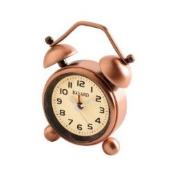 BAYARD Réveil silencieux miniature en métal Couleur : Bronze
