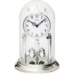 AMS Pendule 400 jours en métal argenté 23 cm