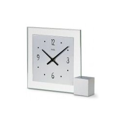 AMS Pendule à poser moderne cadran gris aluminium couleur : Gris