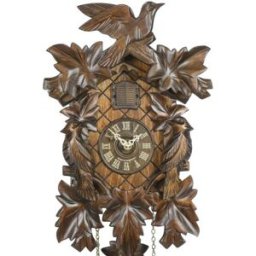 Trenkle uhren Horloge coucou musical de la Forêt-Noire sculpté avec oiseaux et feuilles