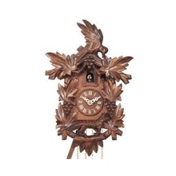 Engstler Horloge coucou à mélodie en bois oiseau grappes de raisin 25 cm