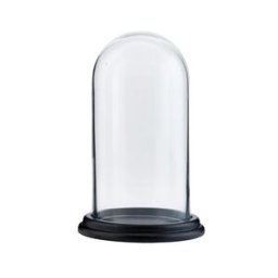VERAMY Globe en verre rond - Diamètre 25 cm - 7 hauteurs Hauteur : 30 cm