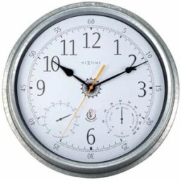 Nextime Pendule étanche ronde en galva