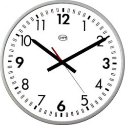 MOINEAU Pendule murale ronde extérieure entourage gris 40cm option : Mouvement radio-piloté