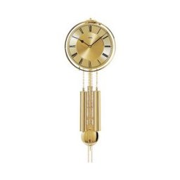 AMS Pendule murale mécanique dorée avec arrêt de sonnerie couleur : Doré