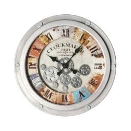 BAYARD Pendule murale ronde animée chiffres romains ClockMaker