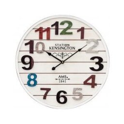 AMS Horloge murale moderne en bois blanc couleur : Bois
