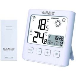 LaCrossTechno Station météo blanche radio-pilotée à poser ou à accrocher