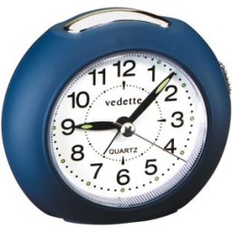 Vedette Réveil matin rond silencieux couleur bleue couleur : Bleu