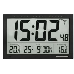 MOINEAU Horloge murale digitale radio-pilotée date et thermomètre