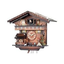Engstler Horloge coucou à mélodie chalet forestier 26 cm
