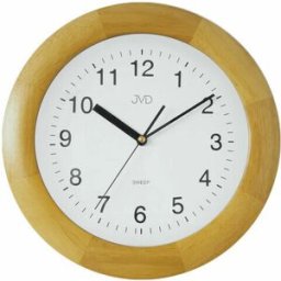 JVD Pendule murale en bois et mouvement silencieux