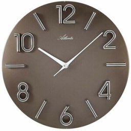 Atlanta Pendule murale silencieuse couleur taupe