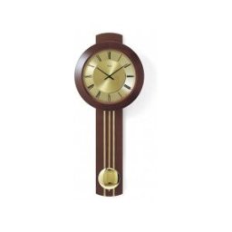 AMS Horloge murale à balancier en bois de noyer radio pilotée