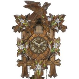 Trenkle uhren Horloge coucou de la Forêt-Noire à décor d'edelweiss