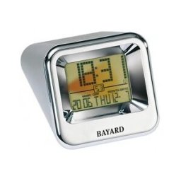 BAYARD Réveil radio-piloté affichage de la date avec lumière taille : Carré