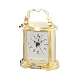 Pendule à poser dorée de style Seiko