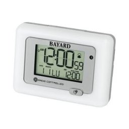 Réveil radio piloté blanc lumière automatique par capteur Bayard