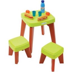 Ecoiffier Table de pique-nique avec 2 tabourets