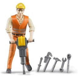 Bruder Figurine ouvrier de chantier avec accessoires