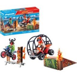 Duo de cascadeurs avec quad et moto PLAYMOBIL MY LIFE 71808