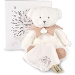 Doudou et Compagnie Ours pantin rose avec doudou - Collection doudou 25 ans