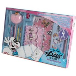 Kontiki Coffret cadeau plumier stylo Carnet A6 et autocollants Diddl is Back
