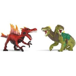 Schleich Figurine Saurien de feu VS Lézard de la jungle Eldrador