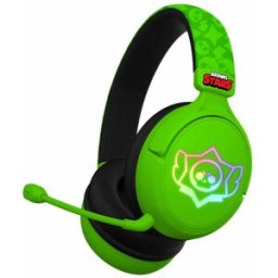 Subsonic - Casque Gaming sans fil Brawl Stars avec LED et micro amovible, compatible consoles, PC, Tablets et Smartphones - Vert
