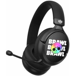 Subsonic - Casque Gaming sans fil Brawl Stars avec LED et micro amovible, compatible consoles, PC, Tablets et Smartphones - Noir