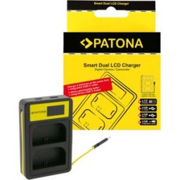 PATONA Chargeur USB Smart Dual LCD pour Canon LP-E6