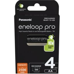 Panasonic Batterie eneloop pro AA-Mignon 2500mAh, pack de 4
