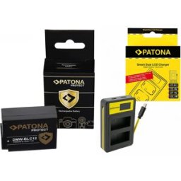 PATONA Chargeur USB double + 2x batterie DMW-BLC12