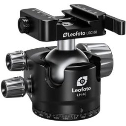 Leofoto Rotule sur trépied LH-40SC Raccord Arca-Swiss & rail Weaver