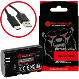 Berenstargh Batterie Canon LP-E6NH 2400mAh Entrée USB-C