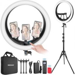 NEEWER RP19H Eclairage annulaire LED bicolore 19" avec trépied