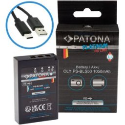 PATONA Platinum Batterie USB-C Input Olympus BLS-5