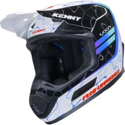 Casque cross PERFORMANCE GRAPHIC+ WAVE KENNY noir/blanc/rouge/bleu