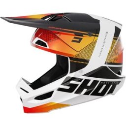 Casque cross FURIOUS ELECTRON SHOT orange paillette