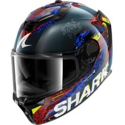 Casque SPARTAN GT PRO CARBON SPEED-VIB SHARK Carbon Blue Red