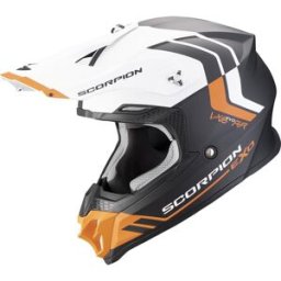 Casque VX-16 EVO AIR FUSION SCORPION noir mat/blanc/orange