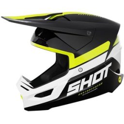 Casque cross RACE IRON SHOT neon jaune brillant