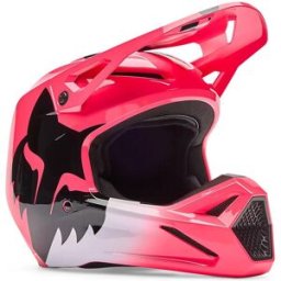Casque cross V1 SHIELD JUNIOR FOX rose/noir/blanc unisex